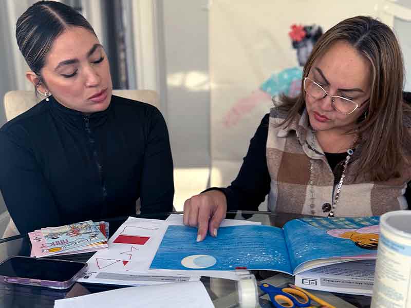 Parent and child reading together